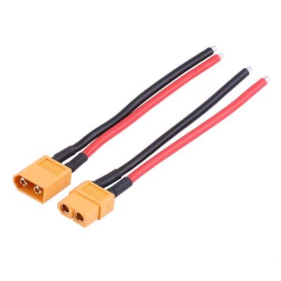 2Pcs Set XT60 Female Male Connector Adapter 14AWG Silicone Cable Wire RC Accessory