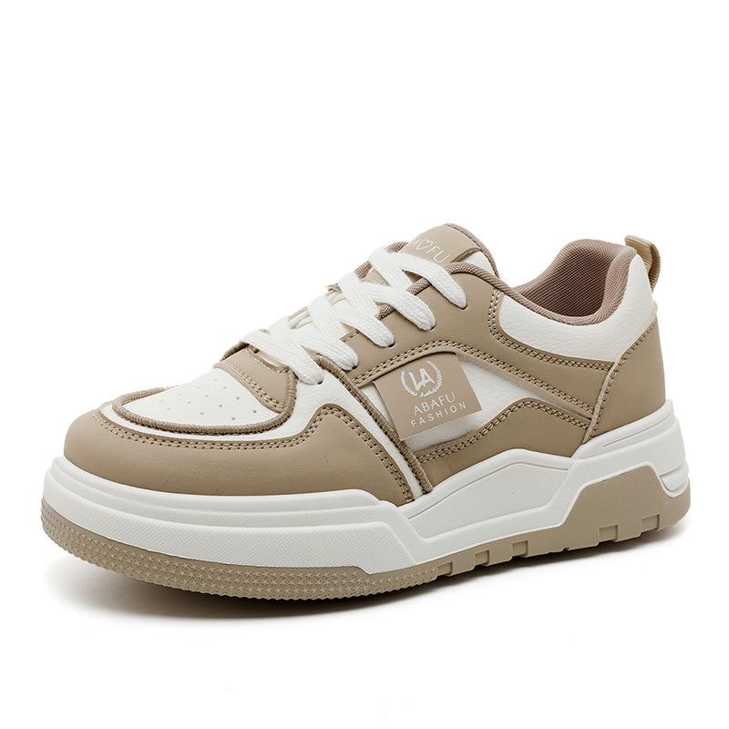 RD6501 new women's shoes 2025 spring and summer color matching breathable thick sole heightening round head wear-resistant board shoes street shot K