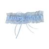 Elegant Rose Flower Garter with Bowknot Adjustable Lace Leg Band for Women Holiday Wedding Dress Outfits