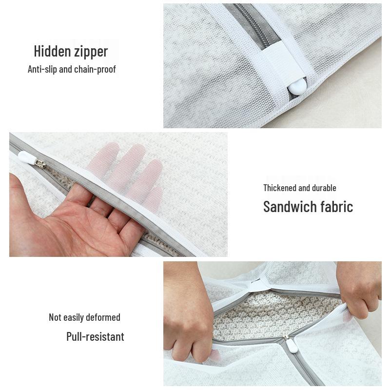 Spot Gray Coarse & Fine Mesh Laundry Bag - Anti-Deformation, Machine Washable Care Bag