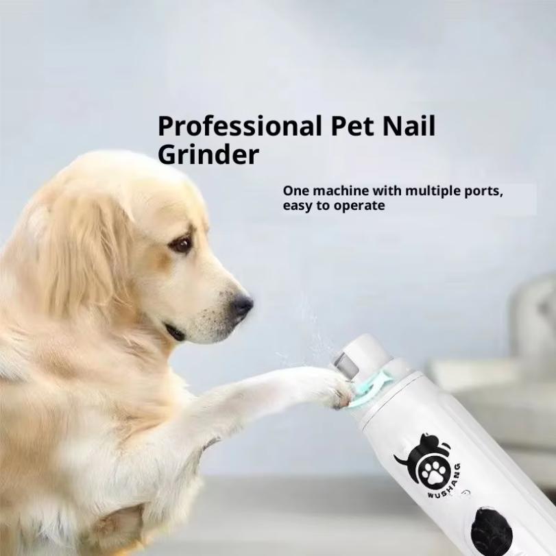 Pet Nail Grinder Electric Trimmer for Cats & Dogs, Grooming Nail Clippers, Nail Cleaner & Cutter, Quiet Low-Noise Design