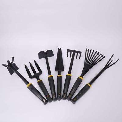 Universal Garden Tool Set with Silicone Handle: Trowel, Dibber, Rake & Storage Bag