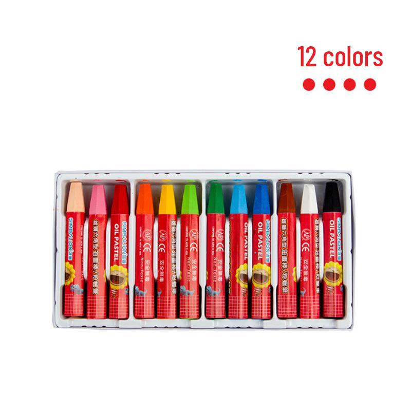

Taiwan Lion 12-Color Hexagonal Crayons & 48-Color Oil Pastels and Colored Pencils Set for Kids