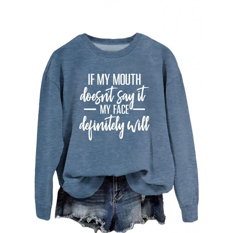 Oversized Womens Hoodie Loose Fit Cotton Blend Streetwear Long Sleeve Sweatshirt With Graphic Print