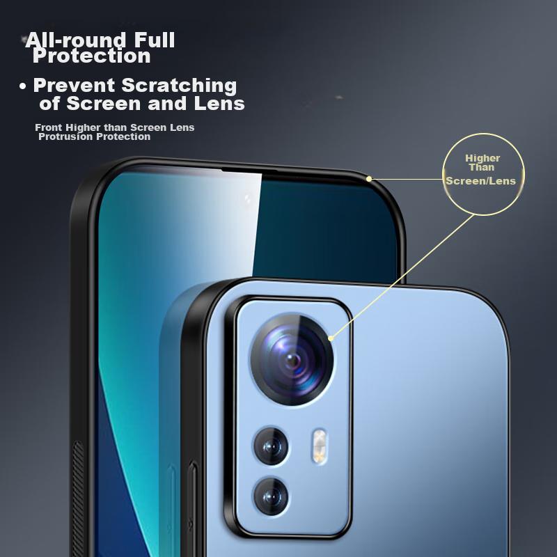 Xiaomi 12 Pro Phone Case, Xiaomi 12S Pro Protective Cover, AG Frosted Lens Full Protection, Simple XIAOMI Luxury Style, Unisex Outer, Graphite Black