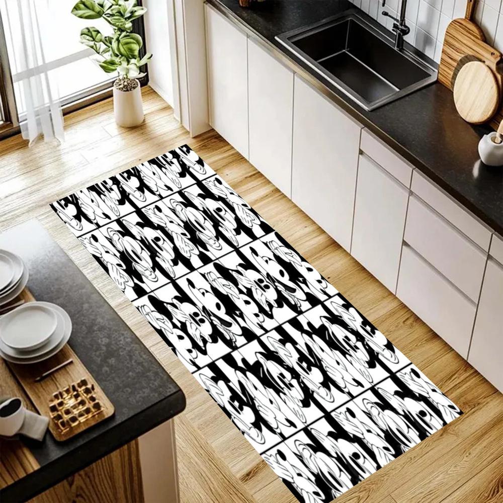 Mickey Mouse Comic Strip Kitchen Mats Durable Bathroom Pads Comfortable Rugs Carpets For Kitchen Home Office Sink Laundry Room Bathroom Decor
