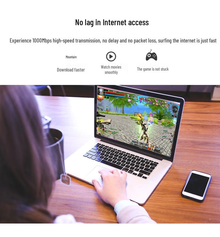 Cook Cat 6 Unshielded Gigabit Network Cable for High-Speed Broadband, 8-Core Monitoring, and Network Engineering