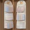 Wardrobe Hanging Storage Net Large Capacity Mesh Storage Bag with Hook Multi-tier Breathable Mesh Pouch for Socks Bras Underwear Dorms Bedrooms