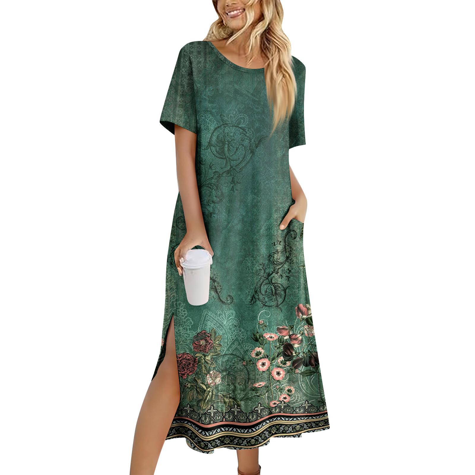 

Летние платья для женщин Пляжные накидки Без бретелек Бохо Цветочный принт Сарафан S