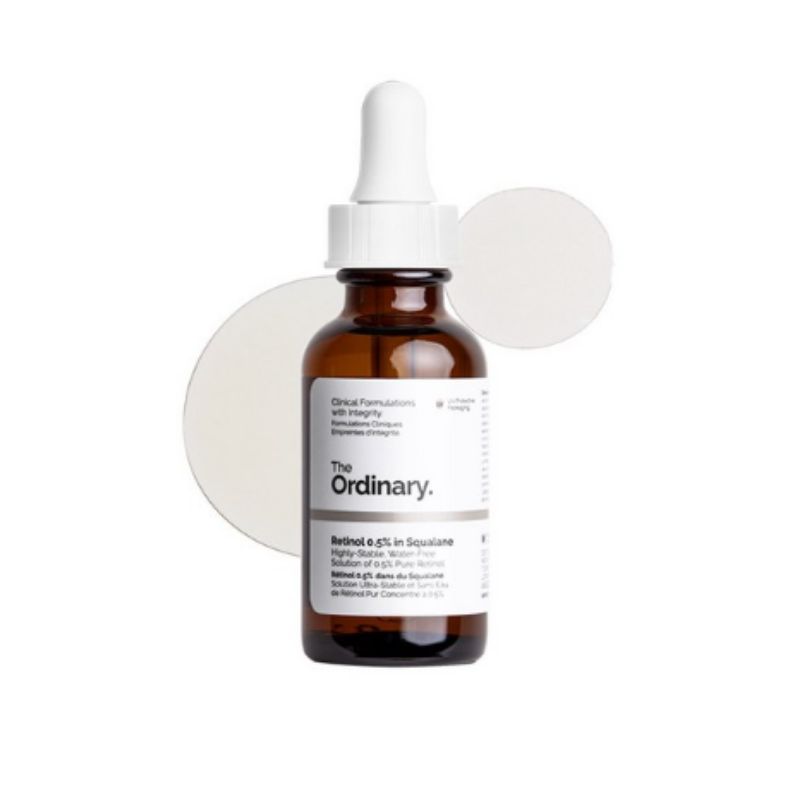The Ordinary Retinol Zero Point Five Percent in Squalane Anti Aging Smoothing Facial Serum 30ml