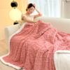 Doppelseitige Taftdecke, Warme Verdickte Fleece-Einfarbig-Decke Weiche Warme Überwurfdecke Nickerchen-Decke für Couch Sofa Büro Bett Camping Reisen