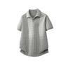Old Money Wind Lapel Knitted POLO Shirt Short Sleeve Boys Summer Versatile Casual Loose Casual Half Sleeve