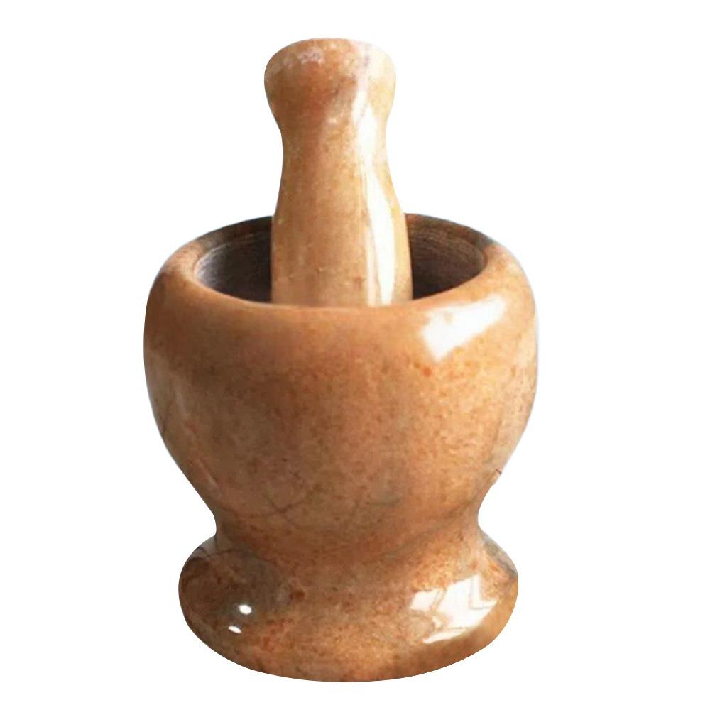 

Durable Garlic Grinder With Pestle Garlic Crusher Grain Grinder Salt Pepper Mill Cooking помаранчевий