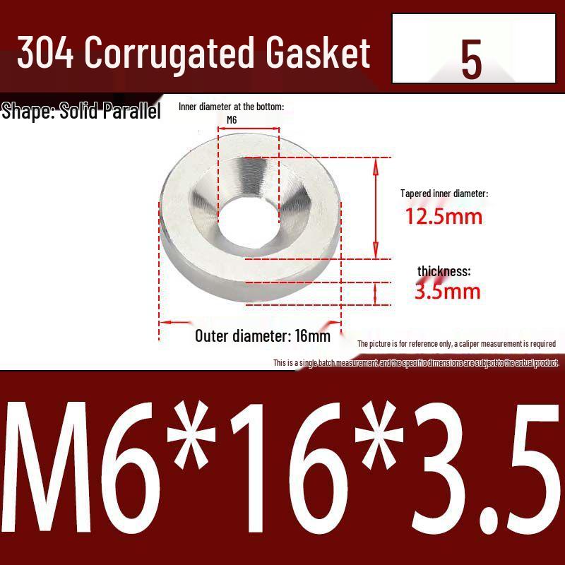 304 Stainless Steel Decorative Conical Fish Eye Washer for M3-M10 Countersunk Holes