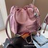 This year's popular small bag women's 2025 new versatile chain shoulder messenger bag texture Korean pleated bucket bag