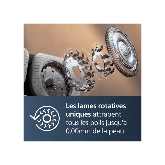 Rasoir électrique Philips S9980/59 Series 9000 - PHILIPS - Homme - Batterie rechargeable - Tête lavable - Noir