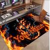 Music Guitar Theme Soft Crystal Velvet Rug Custom Name & Text Print Non Slip Floor Rug for Bedroom Living Room
