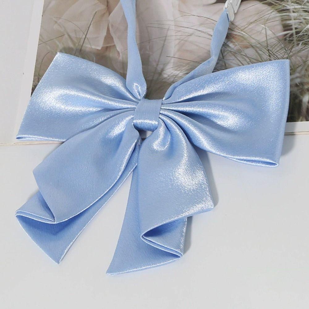 Fashion Uniform Sailor Suit Collar Bowknot Oversized Swallowtail Bowknot  For Women College Girls