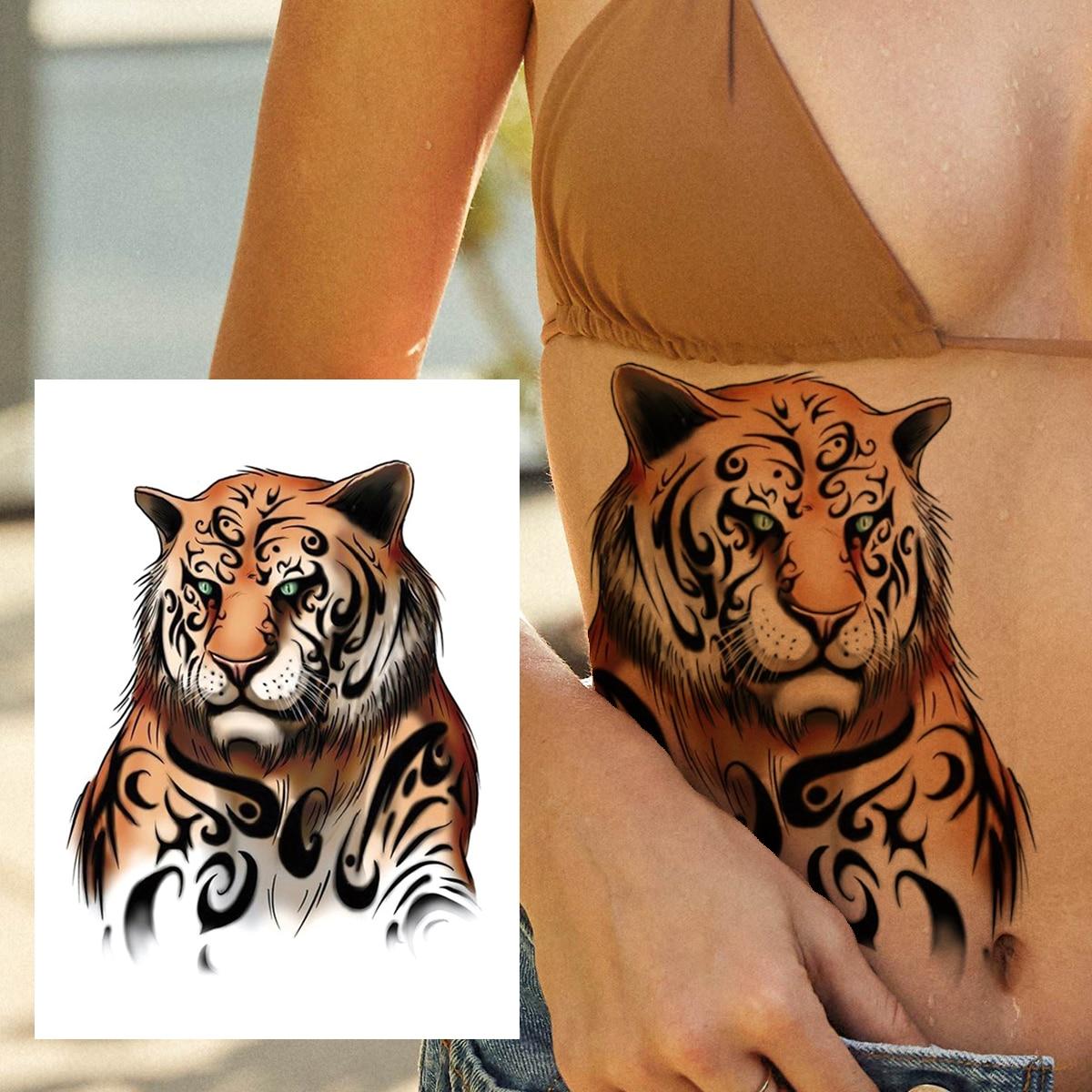 

Временная татуировка в виде совы, леса, для мужчин, женщин, детей, мальчиков, льва, поддельные татуировки монстра, наклейка, компас, черная переноса воды, татуировки, рука