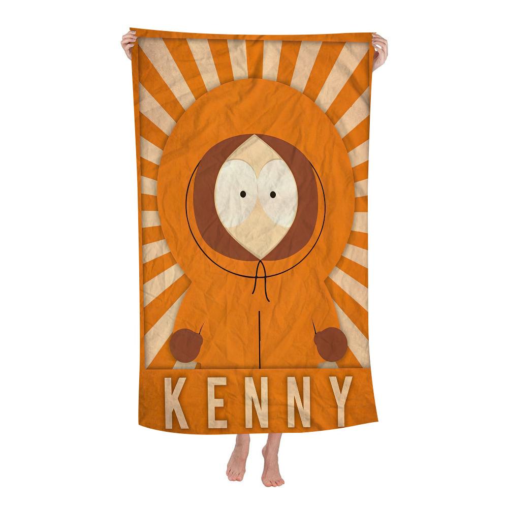 South Cartoon Parke Microfiber Beach Towel Absorbent Quick Dry Soft Yoga Swimming Resort Mountain Climbing Towel