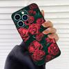 Bright Red Roses Flowers Phone Case For iPhone 16 15 14 13 11 12 17 Pro Max mini 15 16 Plus 16e 17 Air Cover Fundas
