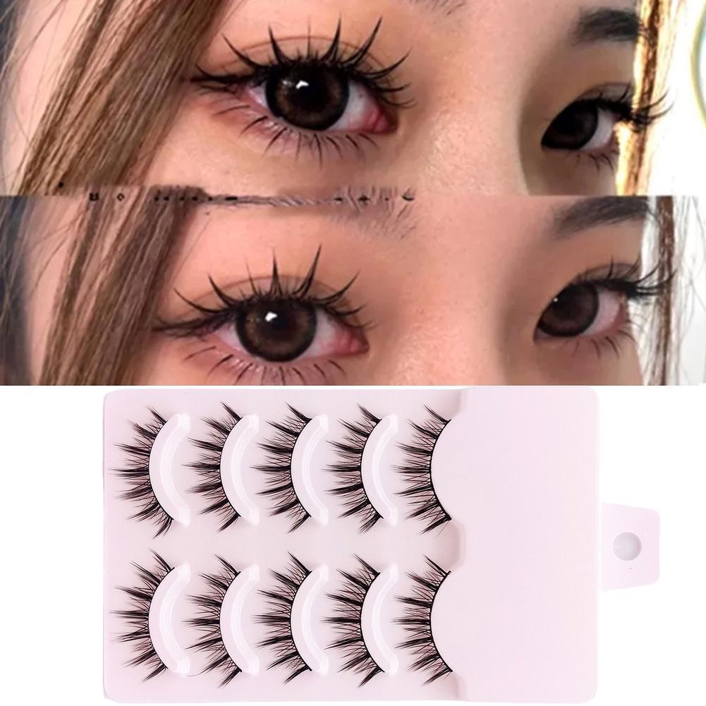 Natürliche Falsche 5 Paare Wimpern Sets Dicke Falsche Verlängerung Cosplay Make-up Augen Voll Cosm V3S4
