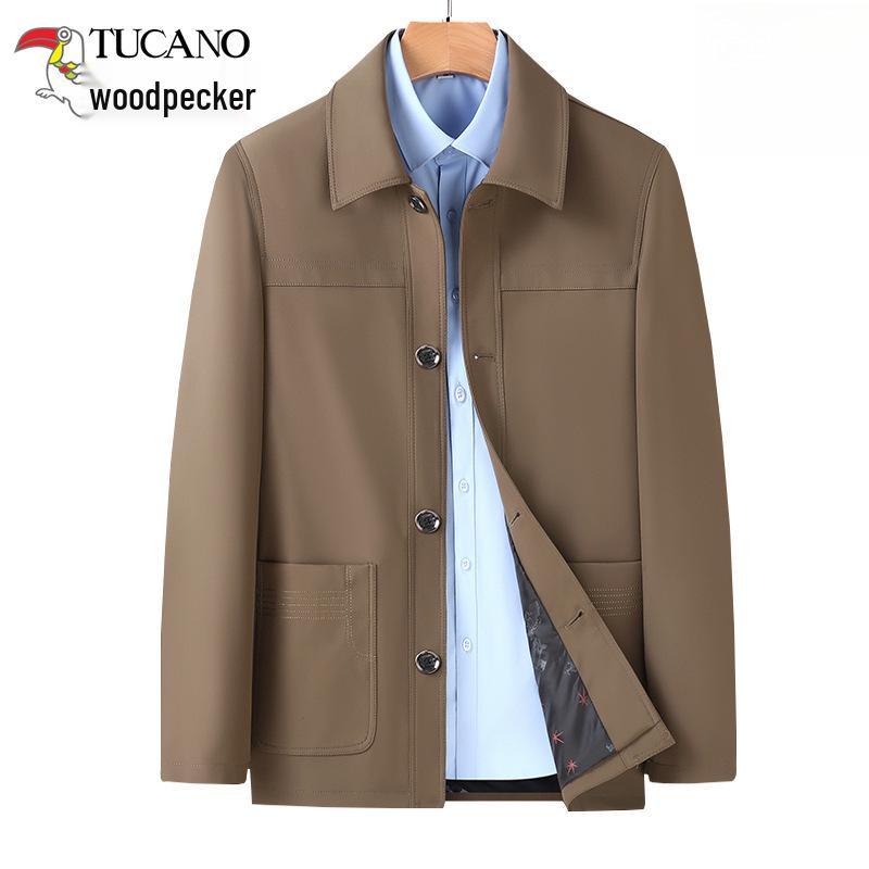

Men s Loose-Fit Turn-Down Collar Jacket – Plus Size for Middle-Aged & Elderly 7XL for 210-230 jin