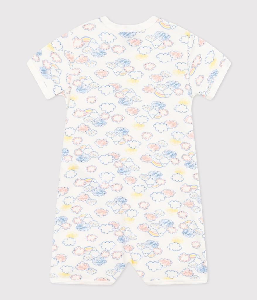 Printed Short Romper A09Q8 6 Months 67cm [Petit Bateau] Off-white/Multicolor