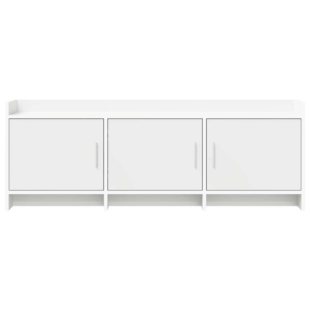 TV Stand 130 x 33 x 47 cm White Engineered Wood