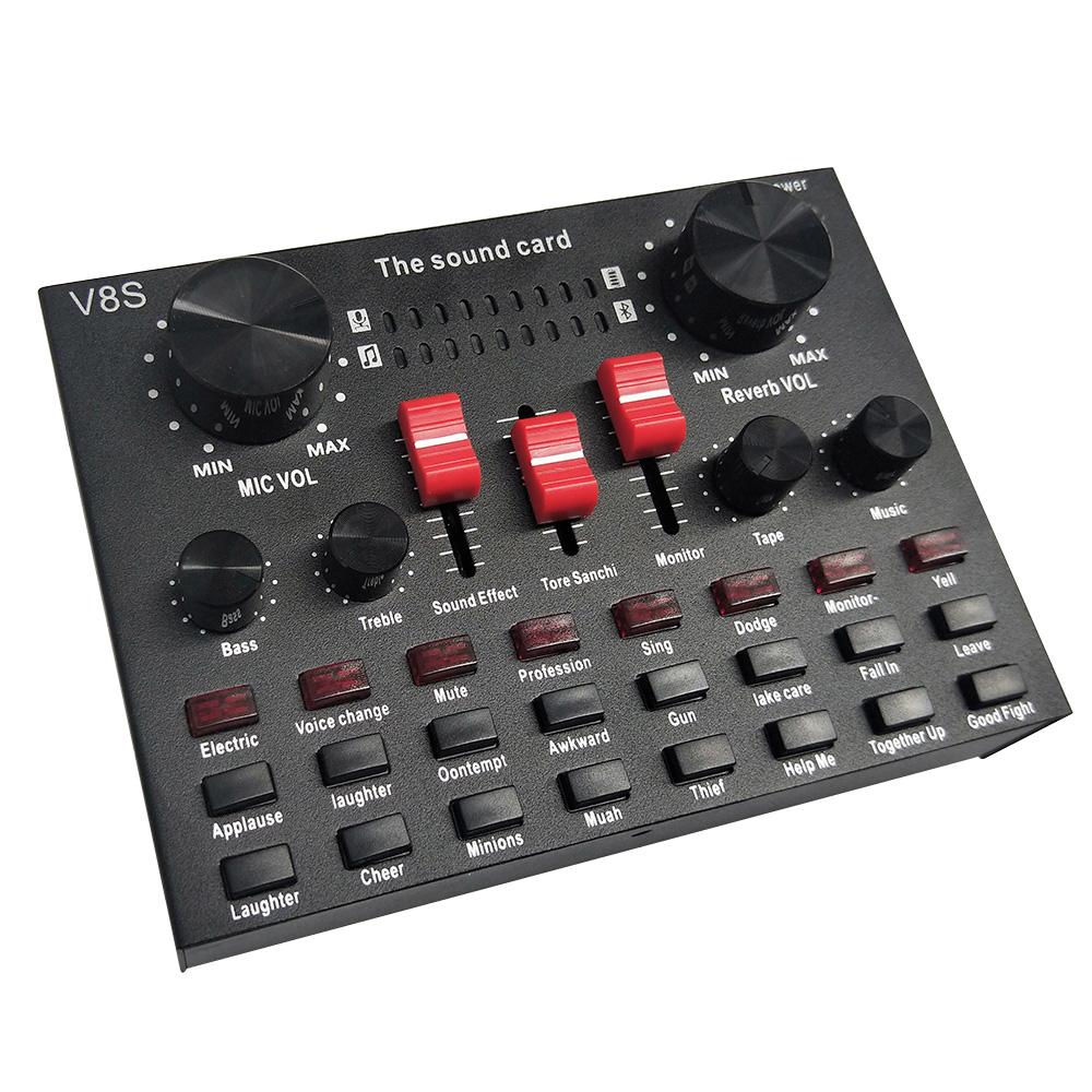 Multifunktionale Live-Soundkarte BM800 Mikrofonset Audio-Aufnahmegeräte (Rosa und Silber)