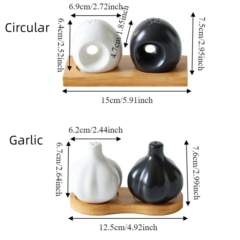 Decorative Garlic Shape Spice Jars Ceramic Spice Container Multi-functional Seasoning Jar Table