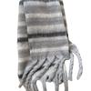 Striped Scarf Winter Girls Color Warm Bib Shawl Dual Use