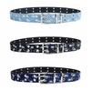 Metal Buckle Star Hole Sequin Belt Double Grommet Hole Trouser Decor Decoration  Dress Decor