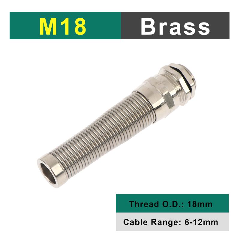 Electrical Nickel Plated Brass Cable Gland Waterproof Strain Relief Anti Bending for 8mm10mm Wire Clips Offices