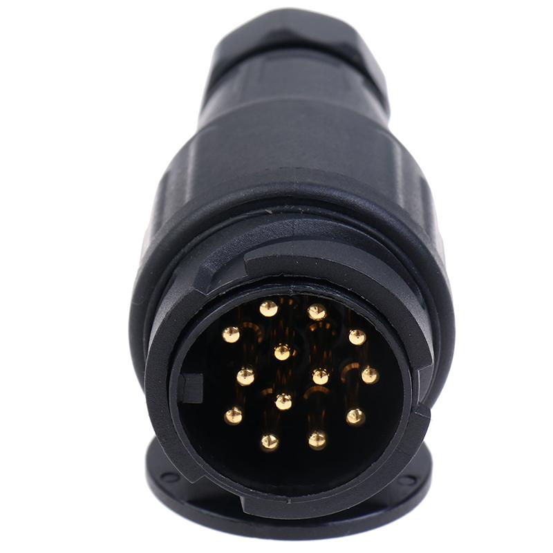 12V 13 Pin Trailer Plug Waterproof 13 Pole Electrical Connector for Car Trailer