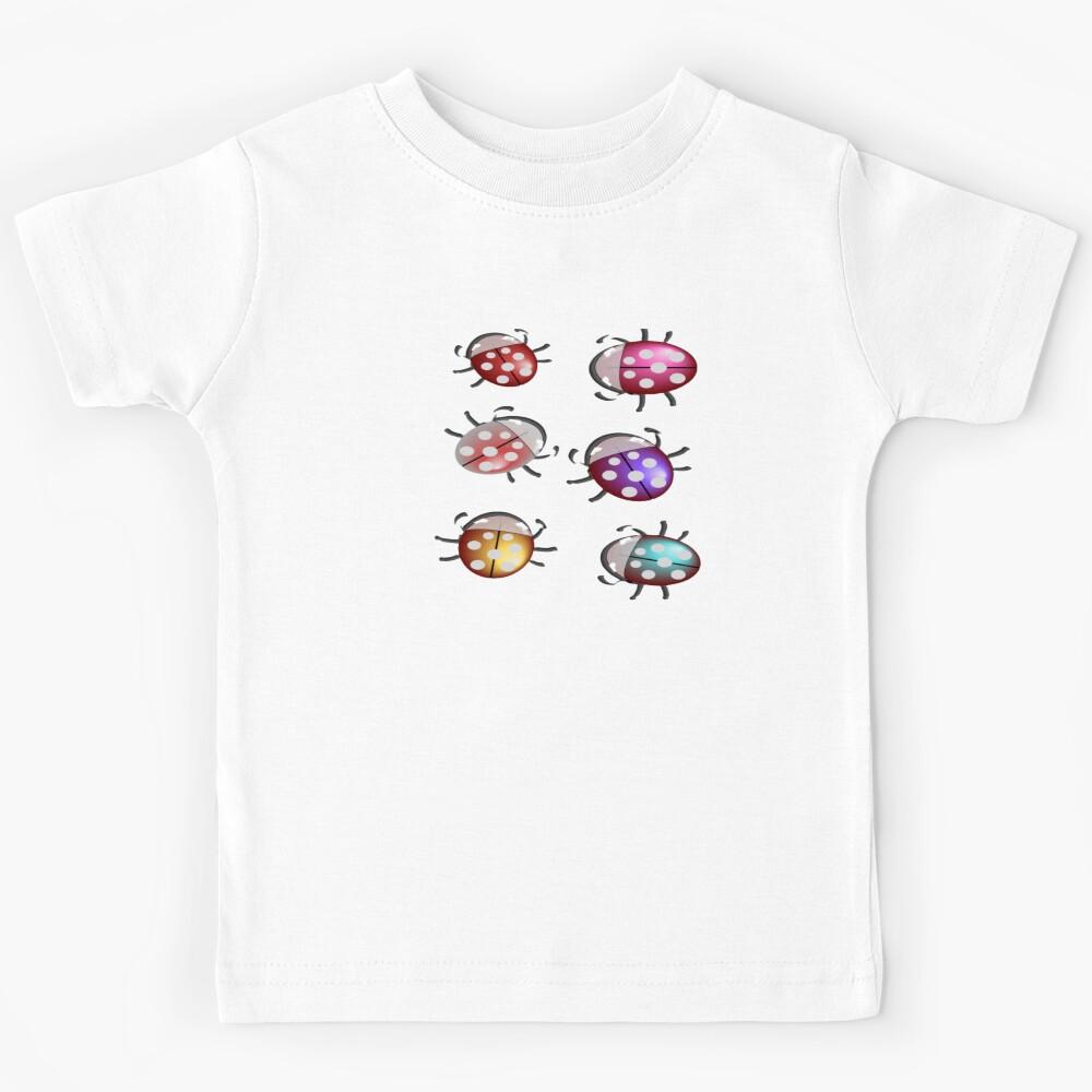 collage of cute animal ladybugs Kids T-Shirt 140