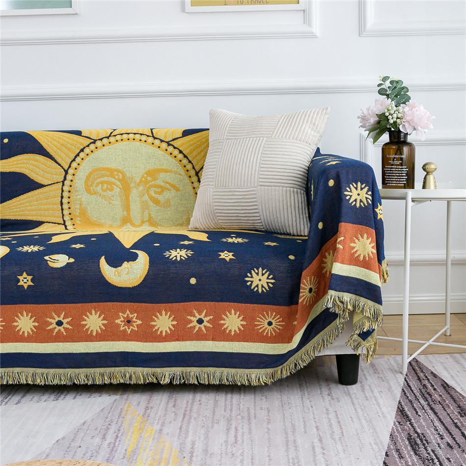 Thickened and Minimalist Double-sided Fabric Sofa Blanket, Sofa Towel, Light Luxury Tea Table Cloth, Household Exposed Camping Blanket, Bed Tail Towel