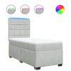Maison Exclusive - Sommier à lattes de lit et matelas Gris clair 100x200cm Velours