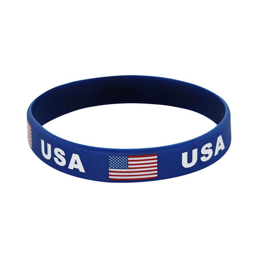 2026 World Cup Silicone Wristband: Mexico, USA, Canada Flags, Cheering Football Fan Accessory
