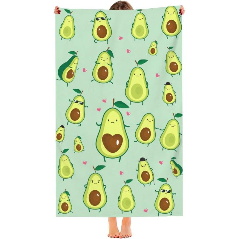 

Avocado Beach Towel Bath Towel, Quick Dry for Sports Spa Yoga Hotel Gym Adults W40*H60(CM)