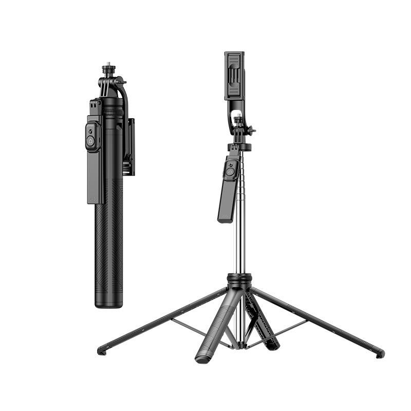 Bluetooth Selfie-Stick mit Bodenstativ für Live-Übertragung und Fotografie
