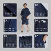 [Ai Ai] Men's Jinbei (Japanese summer wear) - Cotton-Linen Seersucker Fabric, 85% Cotton, 15% Linen, Washable, Cool, Soft, Summer, Festival, Fireworks