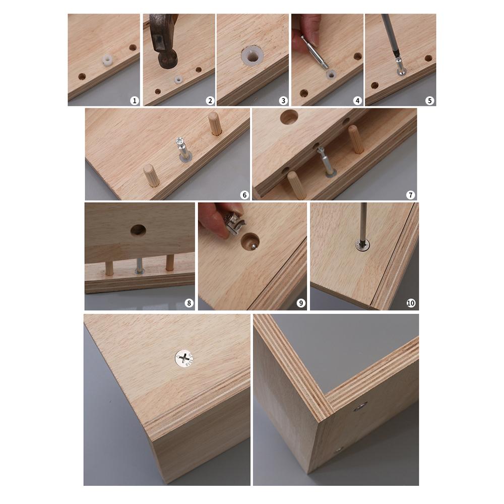 3 In 1 Woodworking Doweling Jig Kit Adjustable Drilling Guide Puncher Locator Positioning Multifunctional Carpentry Accessory