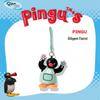 Genuine Pingu Penguin Head Tilt Plush Pendant - Cute Fish-Eating Backpack Charm