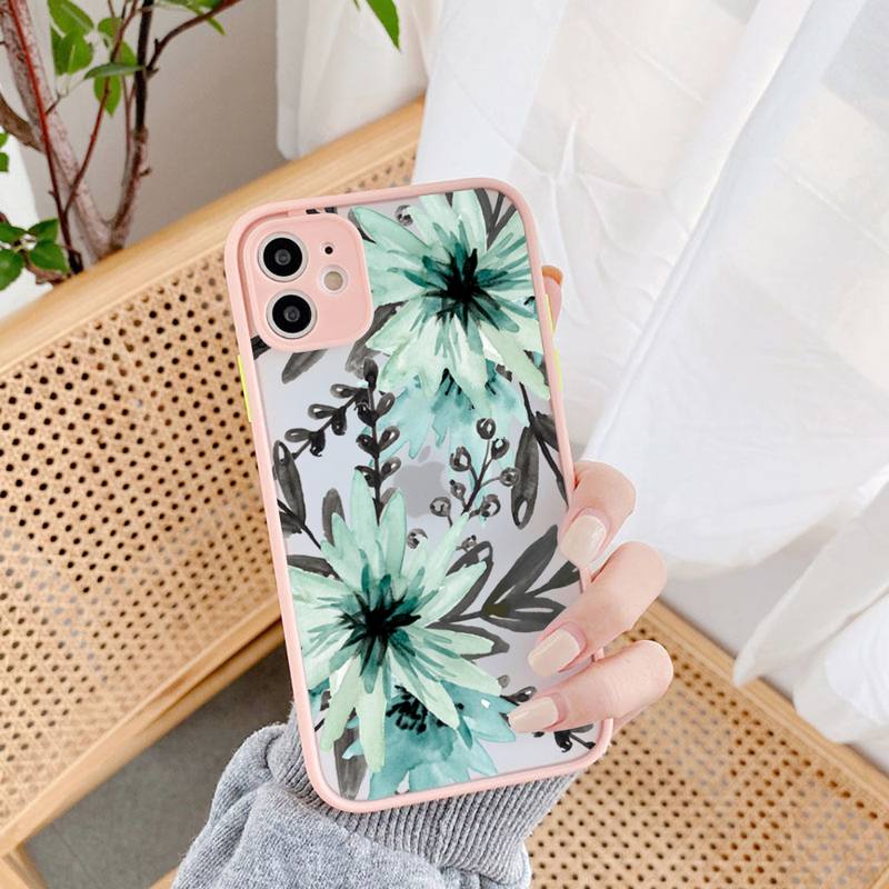 Fashion Flower Phone Case for iPhone 11 12 13 Mini Pro XS MAX 8 7 6 6S Plus X 5S SE 2020 XR Case