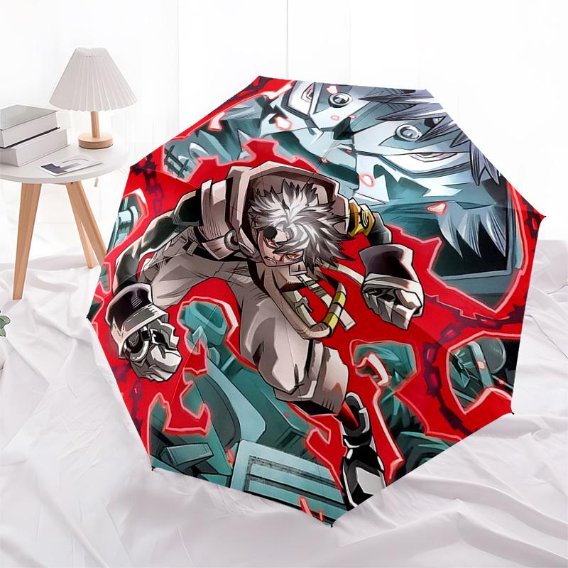 1pz Ombrello da Esterno con Design di Personaggio Anime - Apertura/Chiusura Automatica, Design Portatile a 3 Pieghe, Telaio in Ferro a 8 Stecche - Regalo Perfetto per i Fan, T
