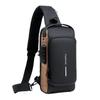 Bolsos de Pecho Antirrobo para Hombre Bolsos de Hombro Paquete Cruzado con Carga USB Bolsos Mensajeros Escolares para Viajes Cortos Paquete de Honda Oxford para Hombre