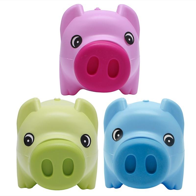 Plastic Cute Piggy Bank Pig Cash Tin Coin Money Saving Box Toy Kids SELL WyL