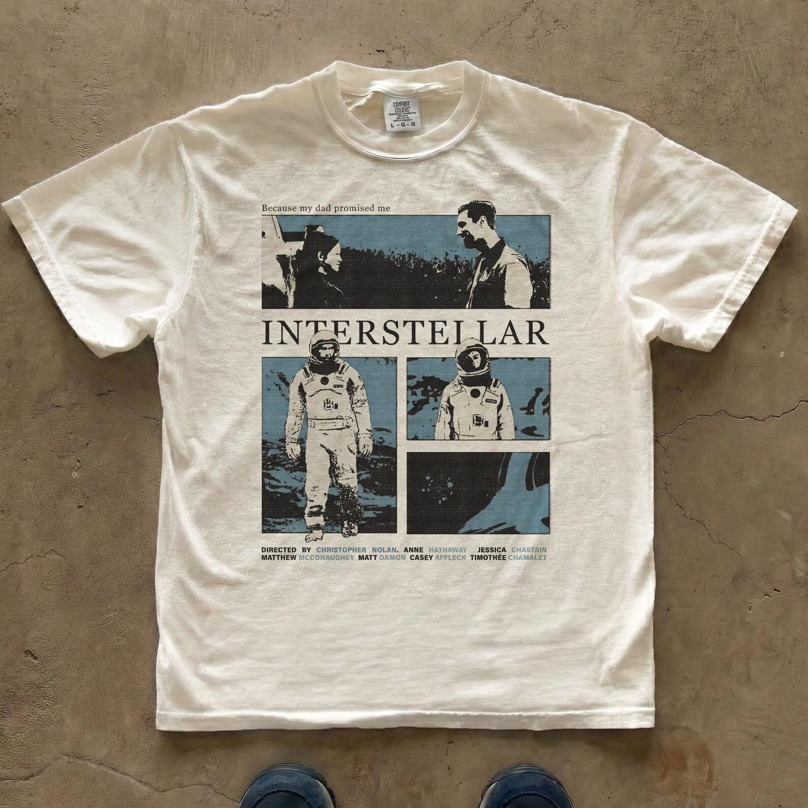 Interstellar Movie Poster T-Shirt | Comfort Colors Graphic Tee 2XL