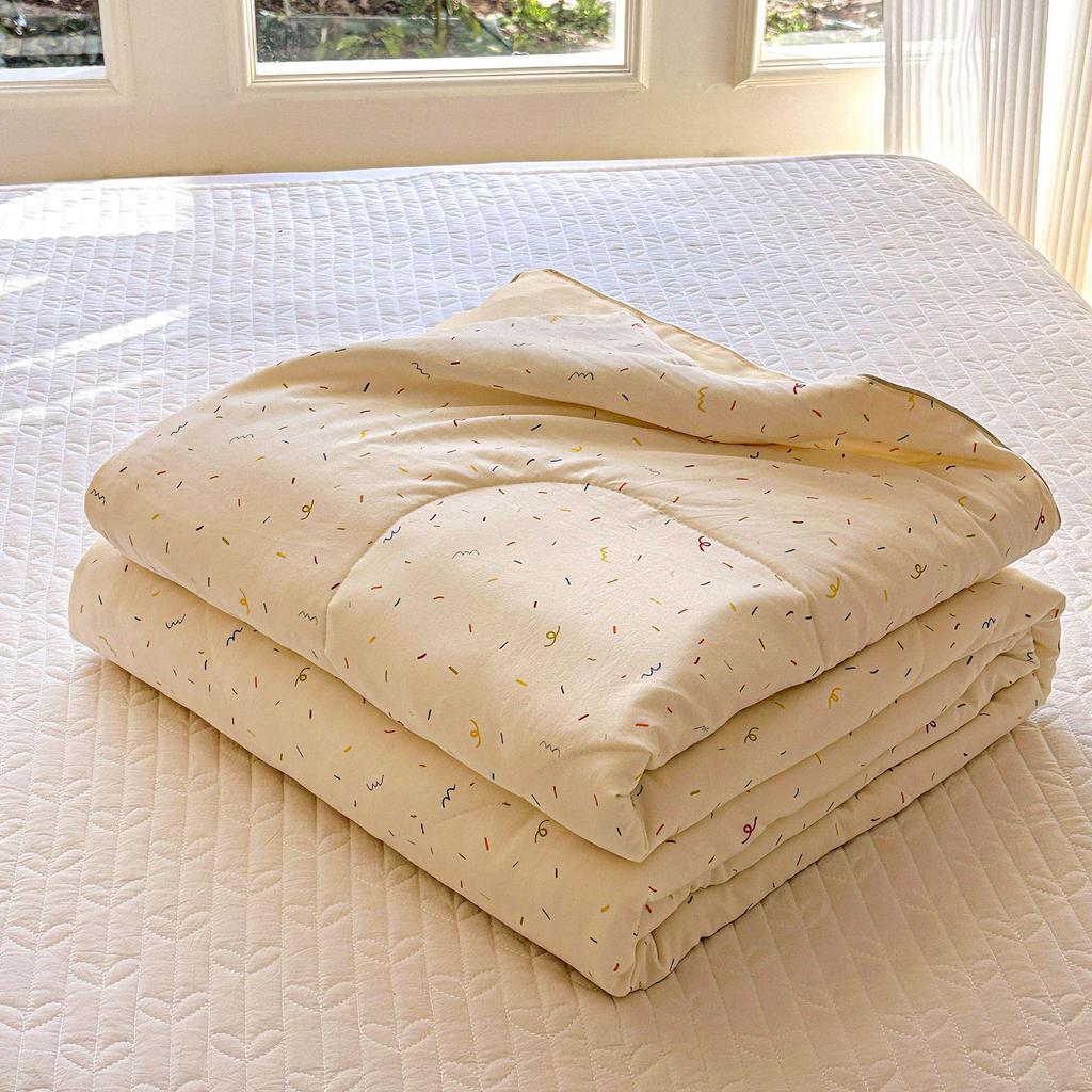 Class A Summer Cool Quilt: Double Yarn for Mother & Baby - Lightweight Air Conditioning Quilt for Kids, Students, and Dorms